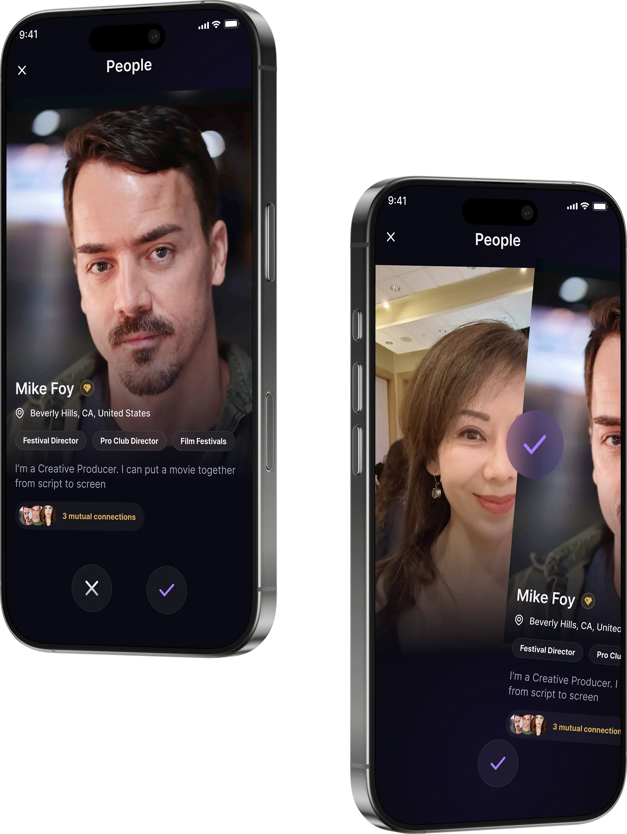 Cinelot Hub profiles on mobile